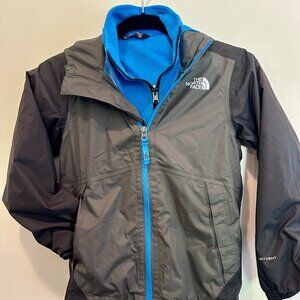 The North Face - 2 piece Boy's Raincoat with Fleece Liner